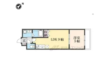 メゾン・ド・ブランシェ山科駅前(1LDK/1階)の間取り写真