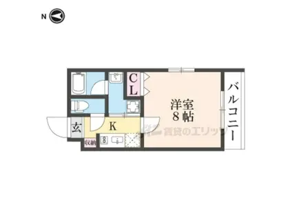 ブリリアコート龍谷大前(1K/5階)の間取り写真