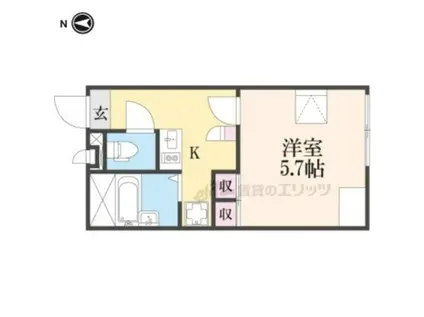 レオパレス千成(1K/2階)の間取り写真