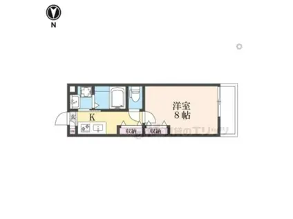 SHINING二条離宮(1K/1階)の間取り写真