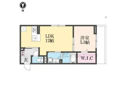 ボヌールメゾンKASUGA(1LDK/1階)の間取り写真