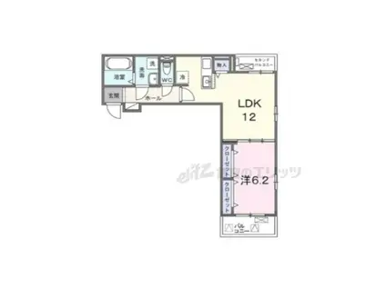 ブルック(1LDK/3階)の間取り写真