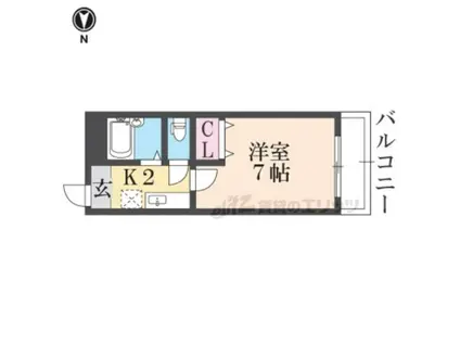 福美ハイツ2(1K/3階)の間取り写真