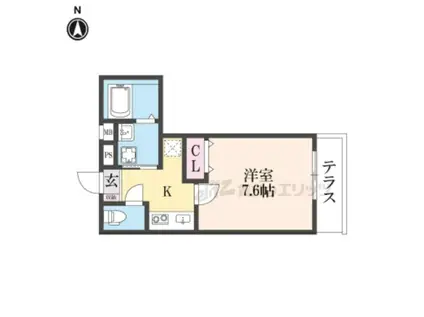 フジパレス俊徳道番館(1K/1階)の間取り写真