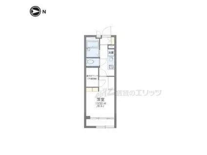 レオパレス千成(1K/1階)の間取り写真