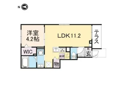 ファーイーストコート(1LDK/1階)の間取り写真