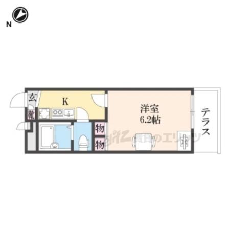 レオパレス駅南(1K/1階)の間取り写真