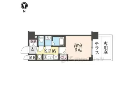 プレサンス十条凛華(1K/1階)の間取り写真