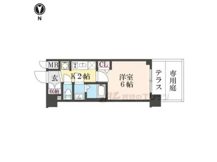 プレサンス十条凛華(1K/1階)の間取り写真