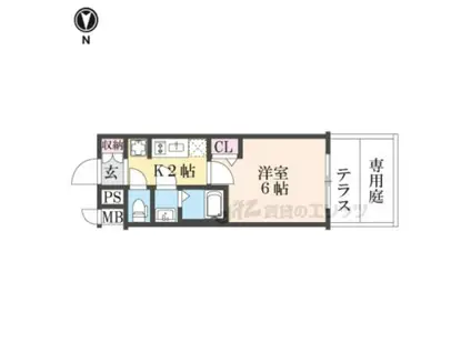 プレサンス十条凛華(1K/1階)の間取り写真