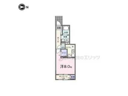 エテルノ大成 H&Z(1K/1階)の間取り写真