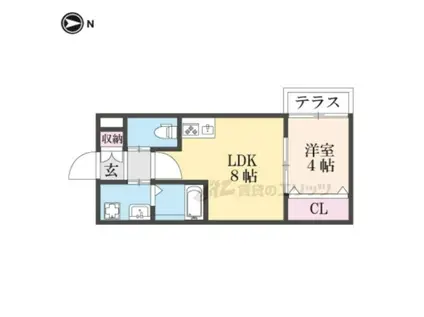 HMAISON衣摺(1LDK/3階)の間取り写真