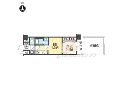 プレサンス十条凛華(1DK/1階)の間取り写真