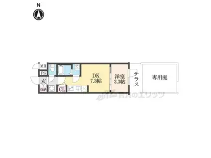 プレサンス十条凛華(1DK/1階)の間取り写真