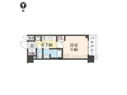 プレサンス十条凛華(1K/2階)の間取り写真