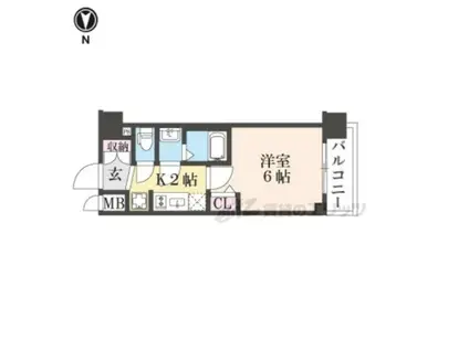 プレサンス十条凛華(1K/6階)の間取り写真