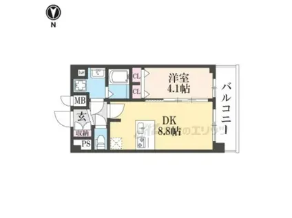 プレサンス十条凛華(1LDK/7階)の間取り写真