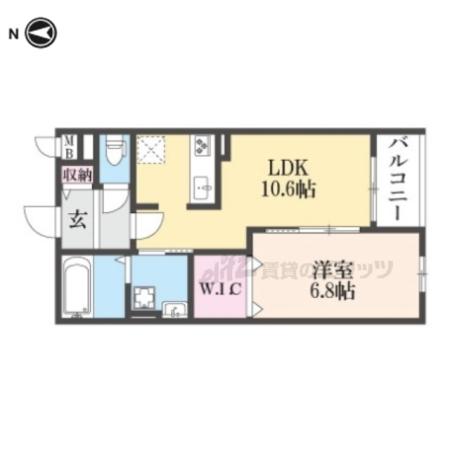 ヴェールフォンセ(1LDK/2階)の間取り写真