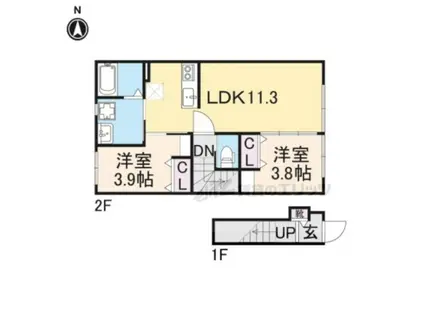 グットライフステージFJ(2LDK/2階)の間取り写真