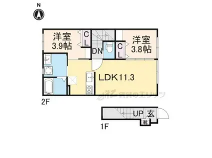 グットライフステージFJ(2LDK/2階)の間取り写真