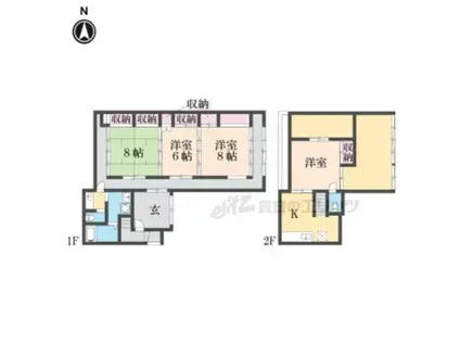 京阪電気鉄道京阪線 東福寺駅 徒歩12分 2階建 築20年(5LDK)の間取り写真