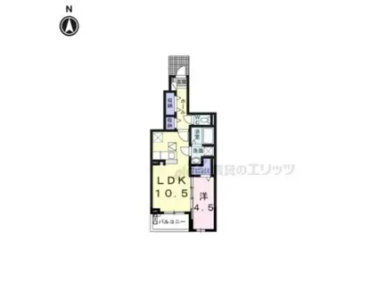メンゼン S(1LDK/1階)の間取り写真