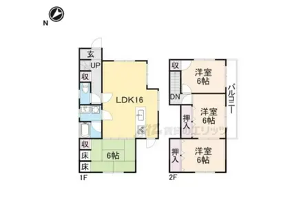 京阪電気鉄道石坂線 近江神宮前駅 徒歩79分 2階建 築29年(4LDK)の間取り写真