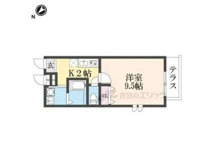 フジパレス尼崎東難波番館(1K/1階)の間取り写真