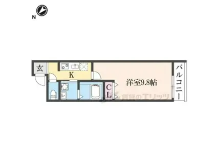 フジパレス尼崎東難波番館(1K/2階)の間取り写真