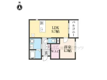 中京区姉小路通堀川東入鍛冶町計画(1LDK/3階)の間取り写真
