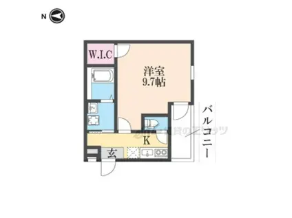 フジパレス吉田本町番館(1K/2階)の間取り写真