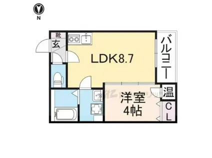 FASECIA小若江(1LDK/2階)の間取り写真