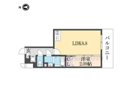 杭瀬本町1丁目PJ(1LDK/4階)の間取り写真