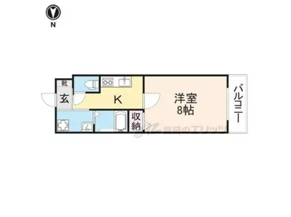 西ノ京東月光町マンション(1K/3階)の間取り写真