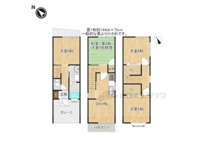 京都市烏丸線 北大路駅 徒歩15分 3階建 築32年(4DK)の間取り写真