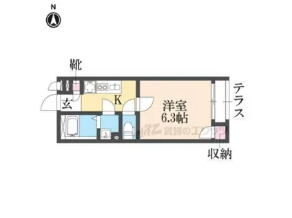 レオネクストLOVIN (1K/1階)の間取り写真