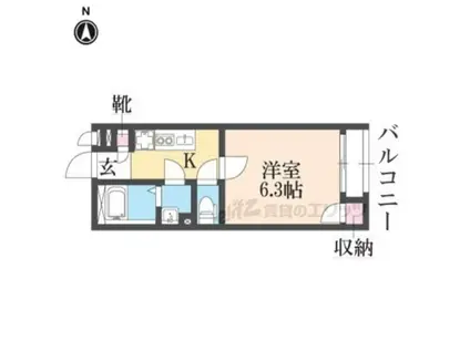 レオネクストLOVIN (1K/2階)の間取り写真