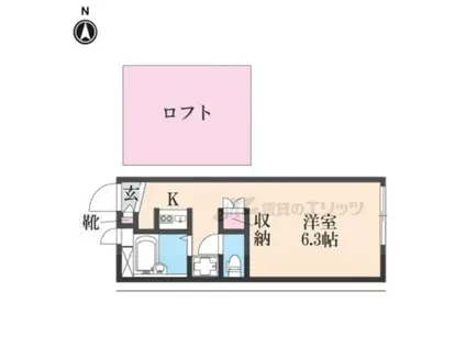 レオパレスヴィラ(1K/2階)の間取り写真