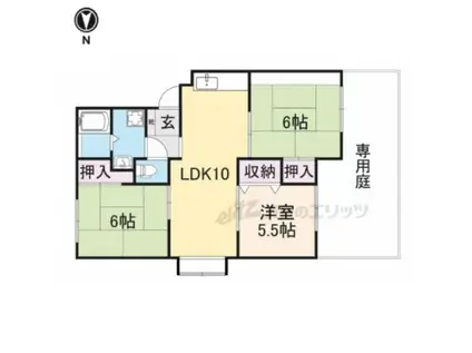 メゾンデクルール(3LDK/1階)の間取り写真