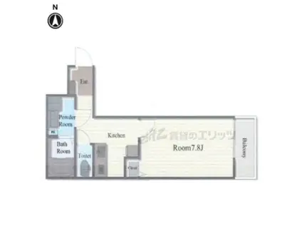 RITA椥辻(1K/3階)の間取り写真