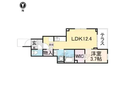 ラ・リッシュ(1LDK/1階)の間取り写真