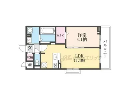 ノルド フィウーメ(1LDK/3階)の間取り写真