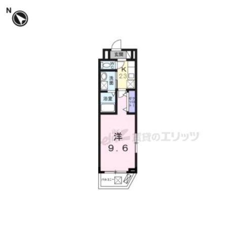 ヒカルサ京田辺大住(1K/3階)の間取り写真