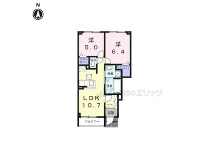 メゾン モナムール (2LDK/1階)の間取り写真