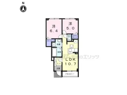 メゾン モナムール (2LDK/1階)の間取り写真