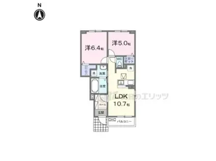 メゾン モナムール (2LDK/1階)の間取り写真