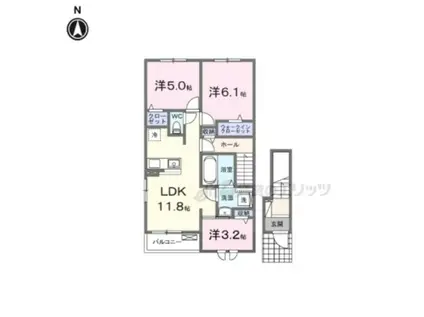 メゾン モナムール (3LDK/2階)の間取り写真