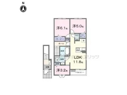 メゾン モナムール (3LDK/2階)の間取り写真