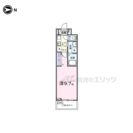 アロッジオ瀬田(1K/2階)の間取り写真