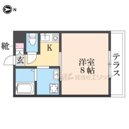 ハイツFORYOU(1K/1階)の間取り写真